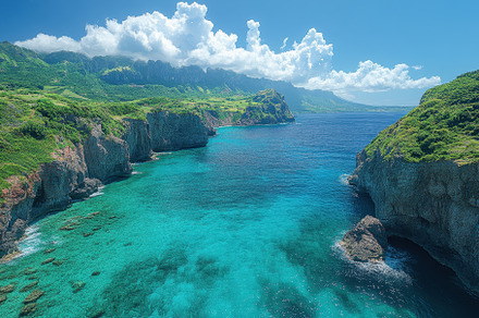 Stunning coastal view highlights vib, a Photo by Tanuart