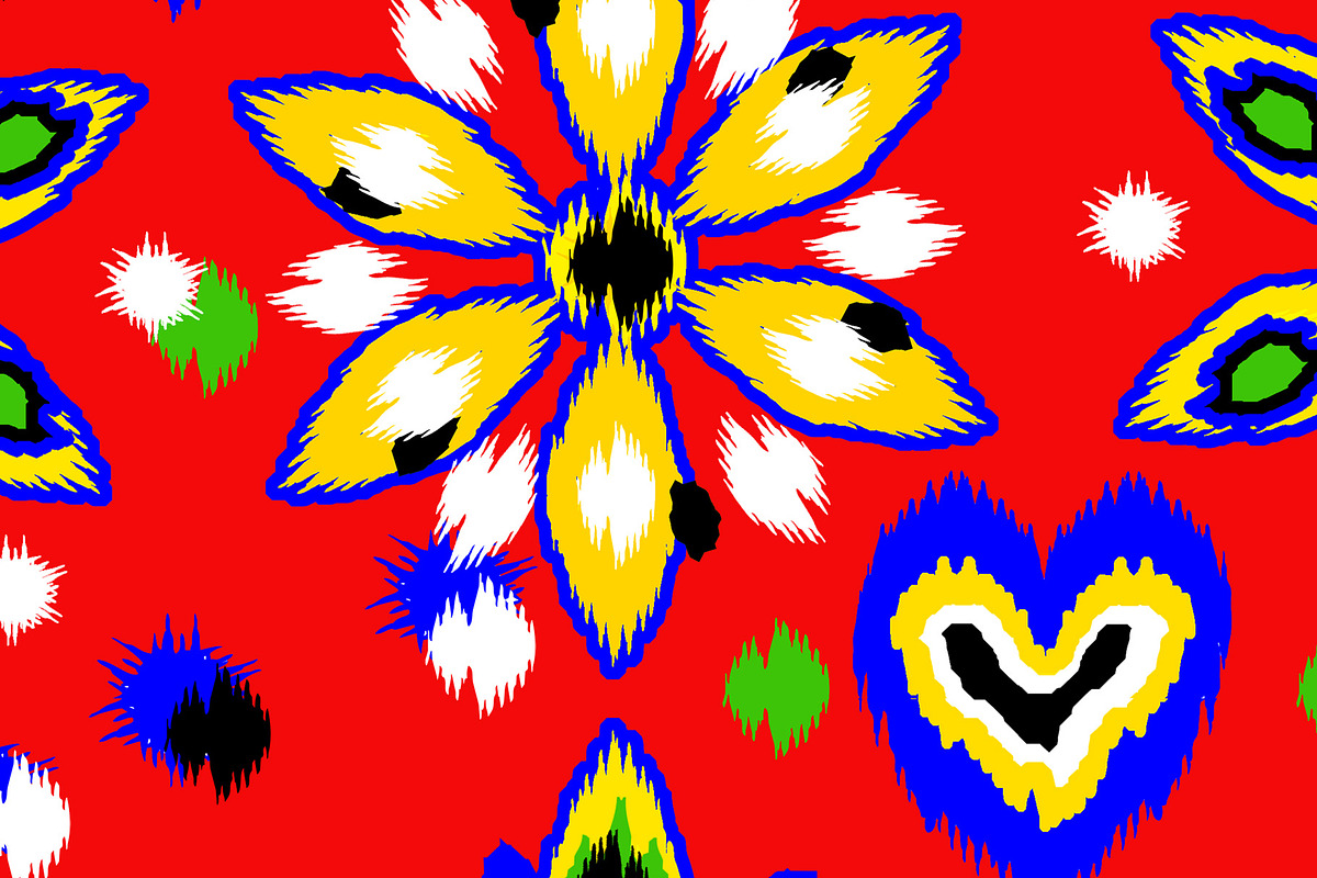 Bright Boho Fabric Floral Print, a Pattern Graphic by Sharon Schwalbe (Photo 1 of 2)