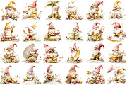 Watercolor Beach Gnome Clipart, an Illustration by designcity5 (Thumbnail 2 of 5)