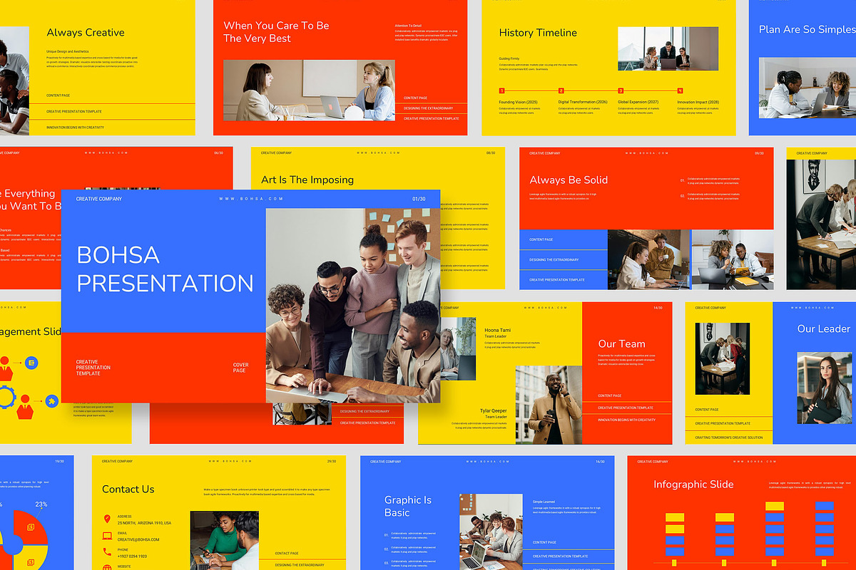 Bohsa : Creative Business Powerpoint, a Presentation Template by Punkl Camp (Photo 1 of 9)