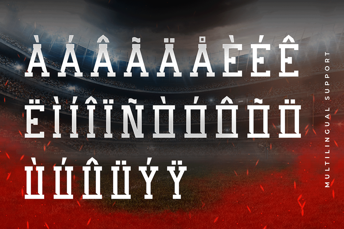 Champion-Modern Display Sports Font, a Serif Font by overlaytemplates (Photo 5 of 5)