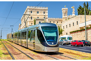 Light rail system in Jerusalem - Israel, a Transportation Photo by Leonid Andronov