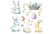 Prompt Pastel Color Easter Clipart, a Seasonal Illustration by Creative design (Thumbnail 2 of 7)