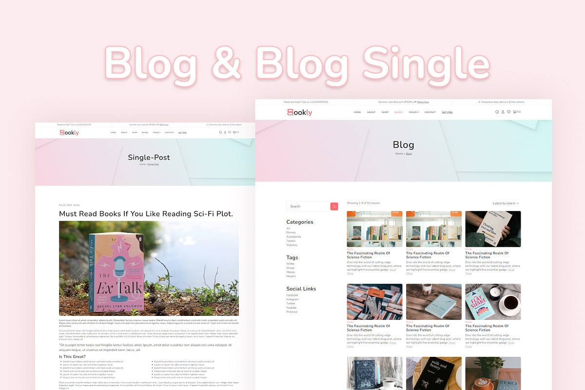 Bookly - Bookstore Website Template, a HTML Template by TemplatesJungle (Photo 6 of 8)