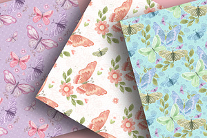 Butterflies Digital Paper Pack