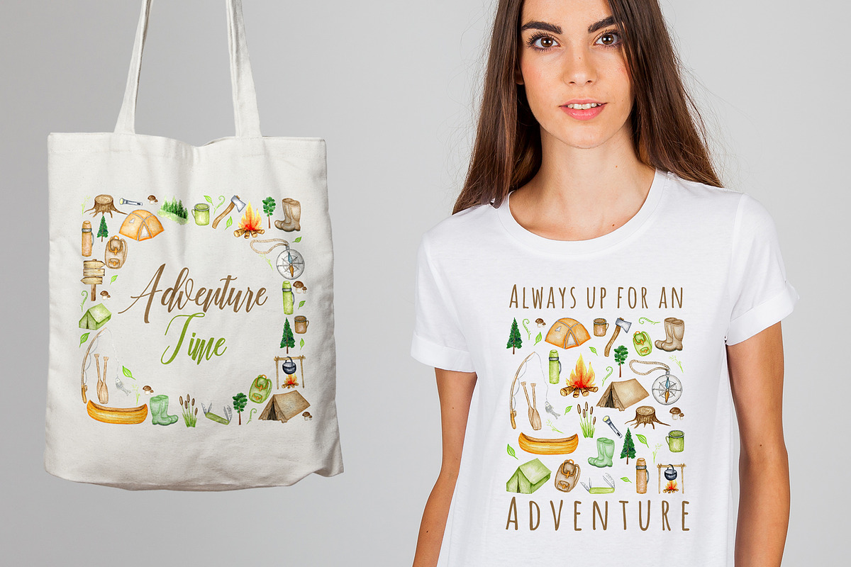 Camping & Travel Watercolor Clipart, an Object Graphic by svetlanaARTdreams (Photo 10 of 12)