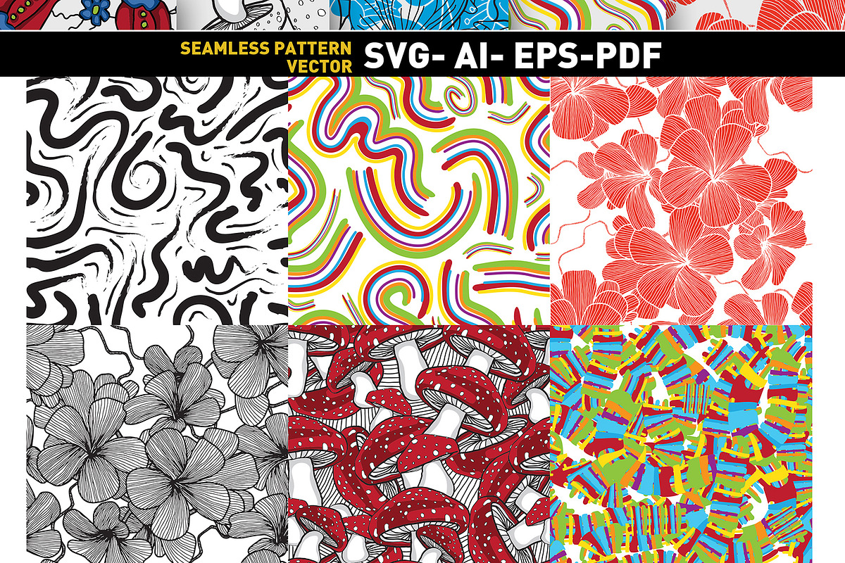 Seamless Pattern Bundle, a Pattern Graphic by akropol (Photo 3 of 3)