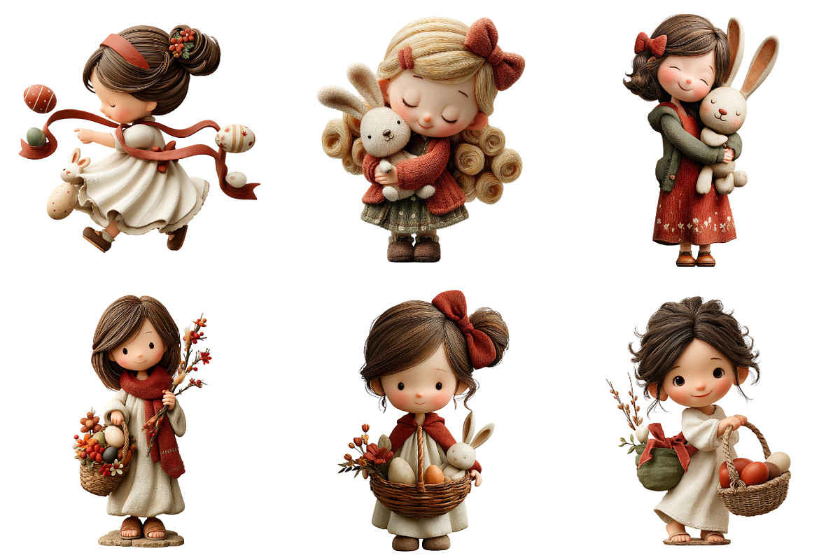 Easter Girl Clipart, a Graphic by CitraGraphics (Photo 3 of 4)