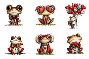 Whimsical Valentines Frog Clipart, an Illustration by Dream Creation (Thumbnail 2 of 7)