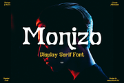 Monizo Display Serif, a Serif Font by madeDeduk (Thumbnail 1 of 8)