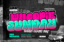 WhoopieSunday - Bubble Graffiti Font