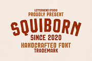 Squiborn - Logo Font, a Font by Letterhend Studio (Thumbnail 1 of 9)