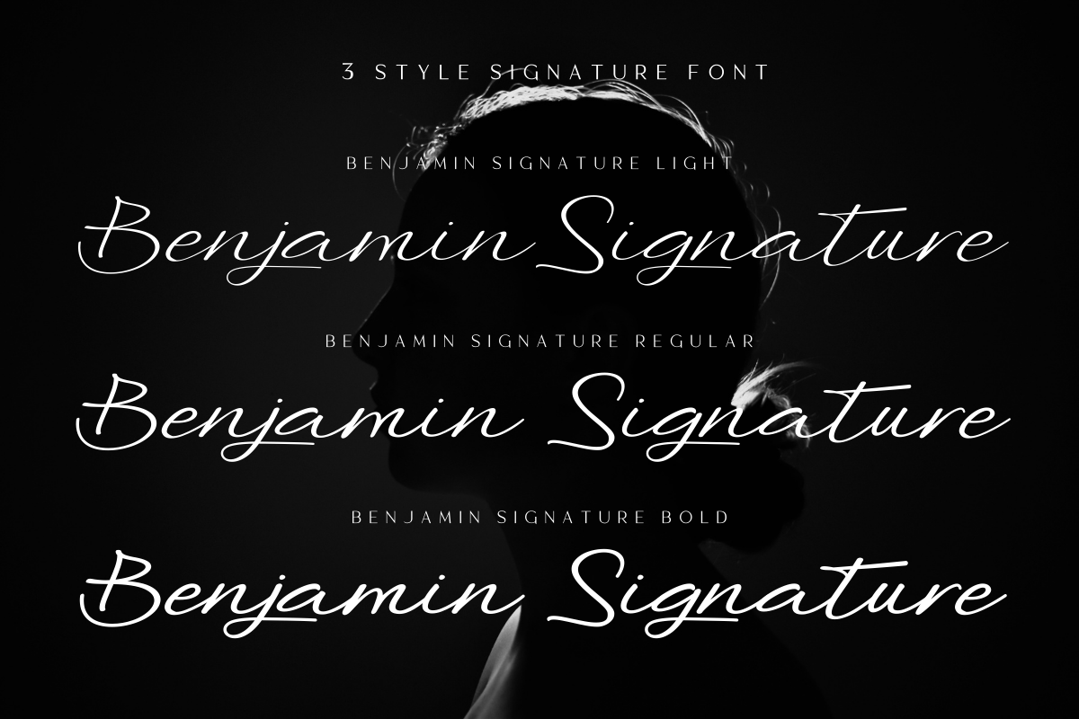 Benjamin Signature - Signature Font, a Script Font by Fikryal Studio (Photo 3 of 15)