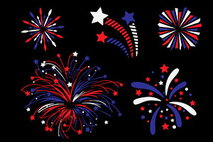 Independence Day Fireworks SVG