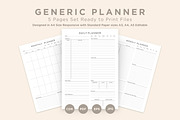 Generic Planning Pages Set V-01, a Stationery Template by shahsoft (Thumbnail 1 of 3)