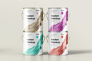 Paint Bucket Mock-up, a Product Mockup by zippypixelstudio (Thumbnail 5 of 12)