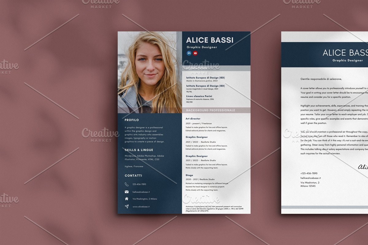 Resume template | Canva, a Templates & Theme by Strategie Creative (Photo 1 of 6)