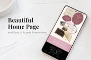 Blush Pink Wedding Website, a Landing Page Template by Everyday Perfection (Thumbnail 2 of 12)