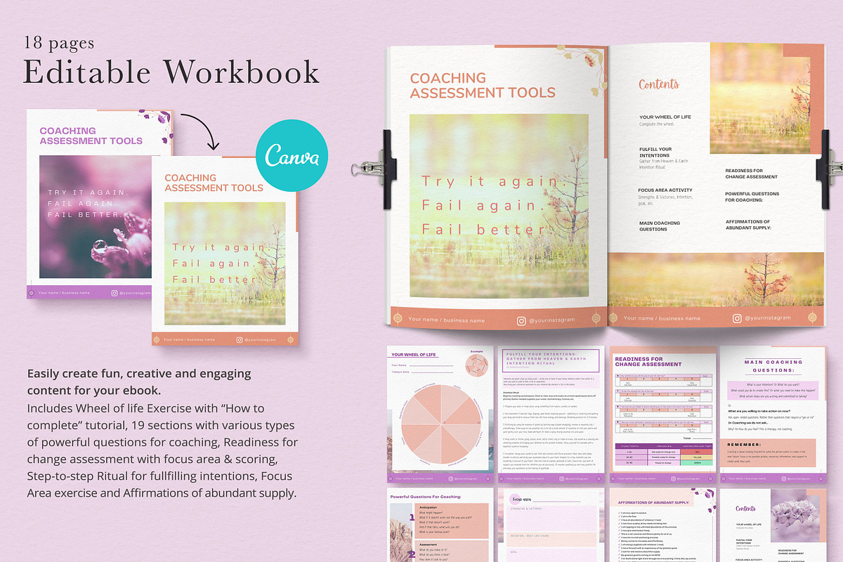 Life Coach Canva Templates Bundle, a Social Media Template by Sakura Digitals (Photo 5 of 8)