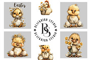Whimsical Easter Chicken Clipart, an Illustration by Black Bird Studio (Thumbnail 5 of 5)