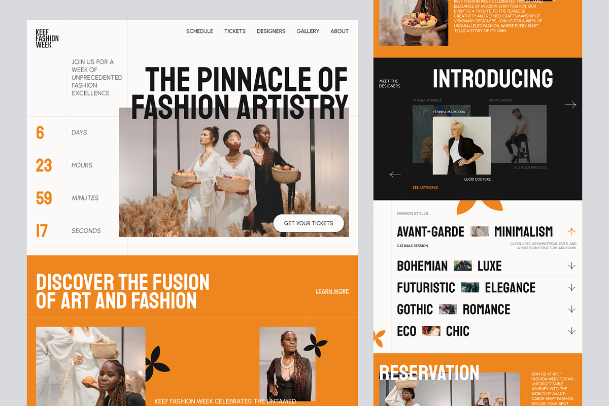 Keef Fashion Week - eCommerce Websit, a Landing Page Template by keffidesign (Photo 2 of 2)