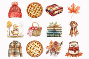 Watercolor Apple Harvest Clipart, a Seasonal Illustration by Design Market (Thumbnail 4 of 5)