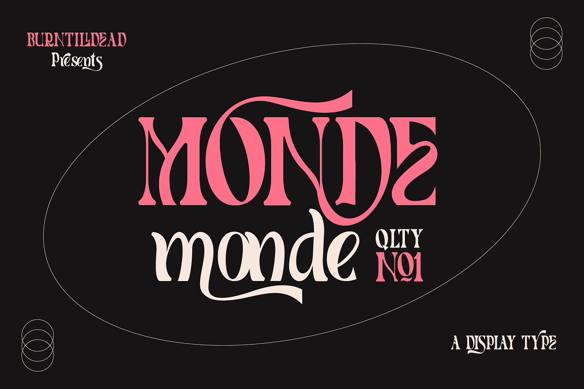 Monde - 100 Ligatures, a Serif Font by Burntilldead (Photo 1 of 16)