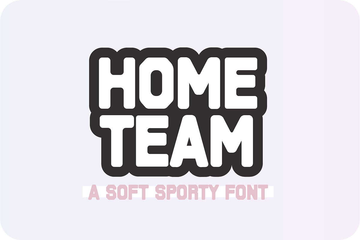 HOME TEAM SOFT Sports Font, a Sans Serif Font by Blush Font Co. (Photo 1 of 6)
