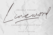 Lineword – Casual Handwritten Script, a Script Font by overlaytemplates (Thumbnail 1 of 5)