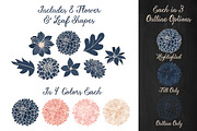 Navy & Pink Dahlia Clipart, an Illustration by Amanda Ilkov (Thumbnail 3 of 4)