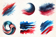 4th of July Brushstroke Sublimation, an Illustration by Libby Wishes (Thumbnail 5 of 12)
