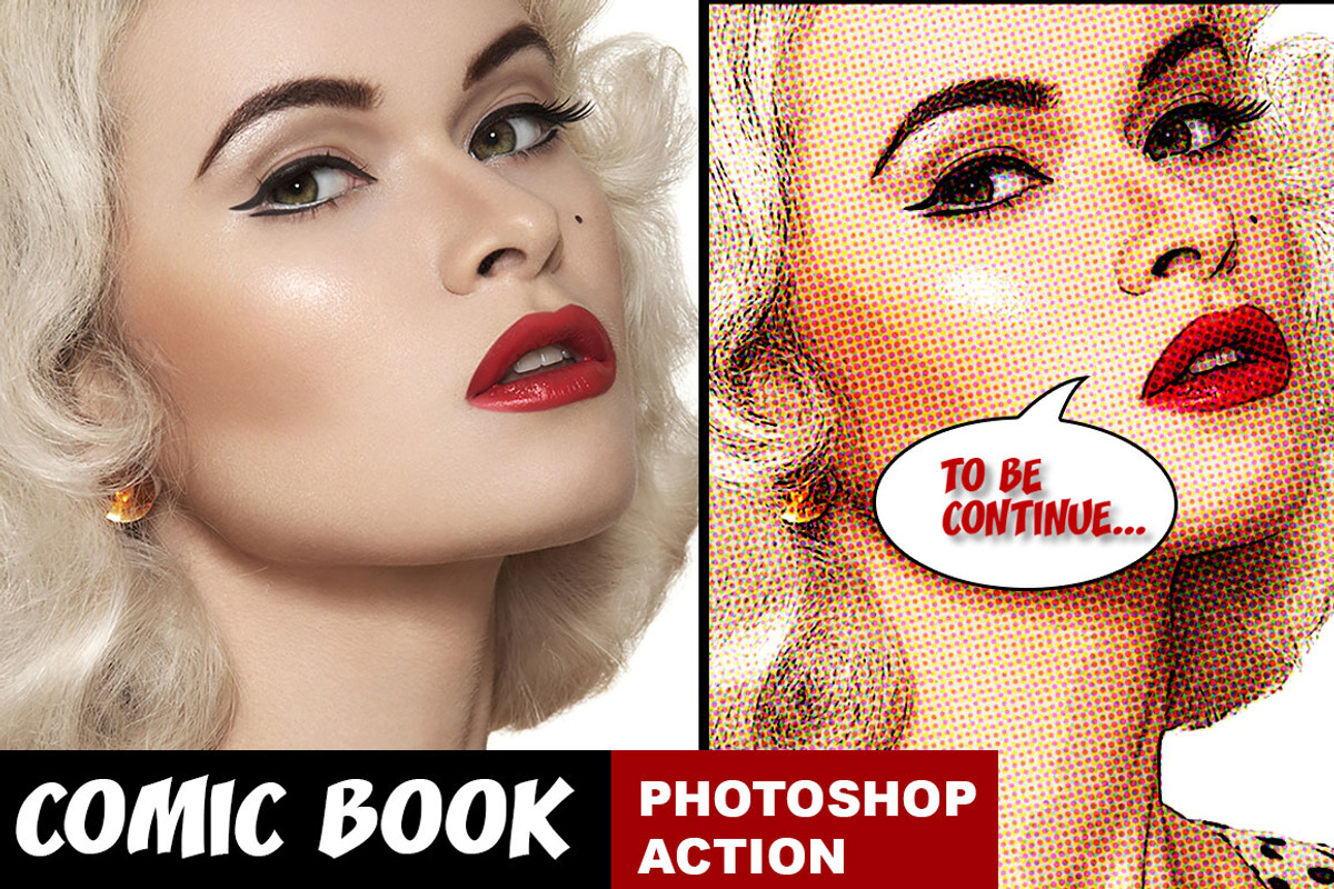 Comic Book Photoshop Action, an Action Add-On by DESIGNAVO (Photo 1 of 6)