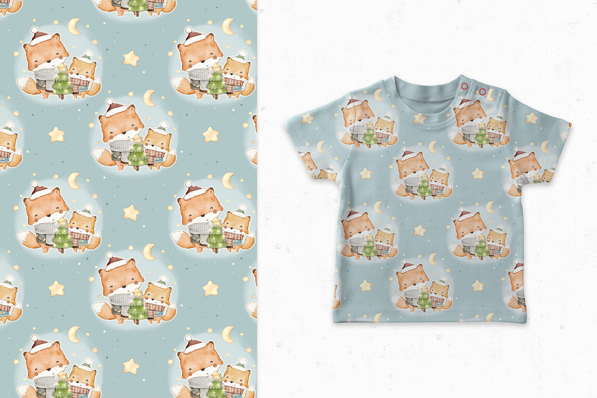 Cute Foxes, a Pattern Graphic by AnnieArt (Photo 3 of 4)