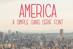 America | A sans serif font