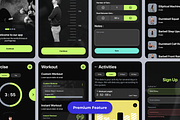 Fitness App Mobile UI KIT, an App Template by UICreative (Thumbnail 2 of 4)