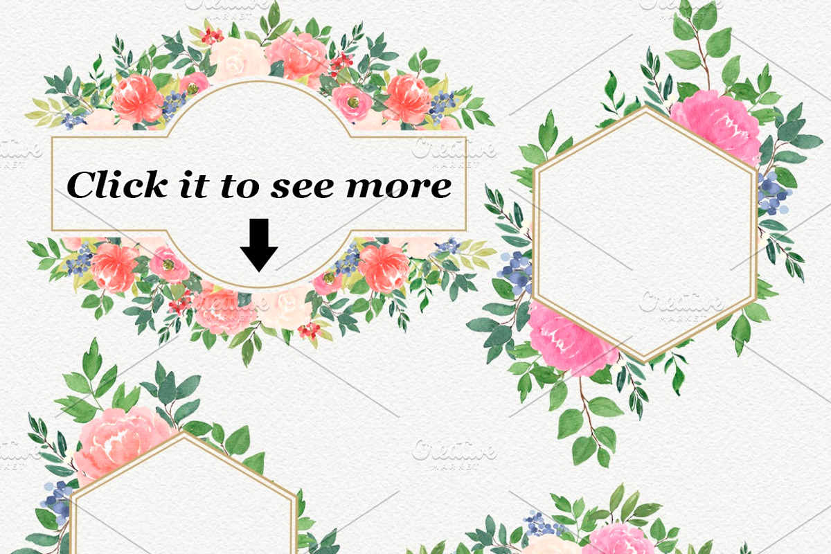 Watercolor flower Clip Art, an Illustration by Elly Studio (Photo 4 of 13)