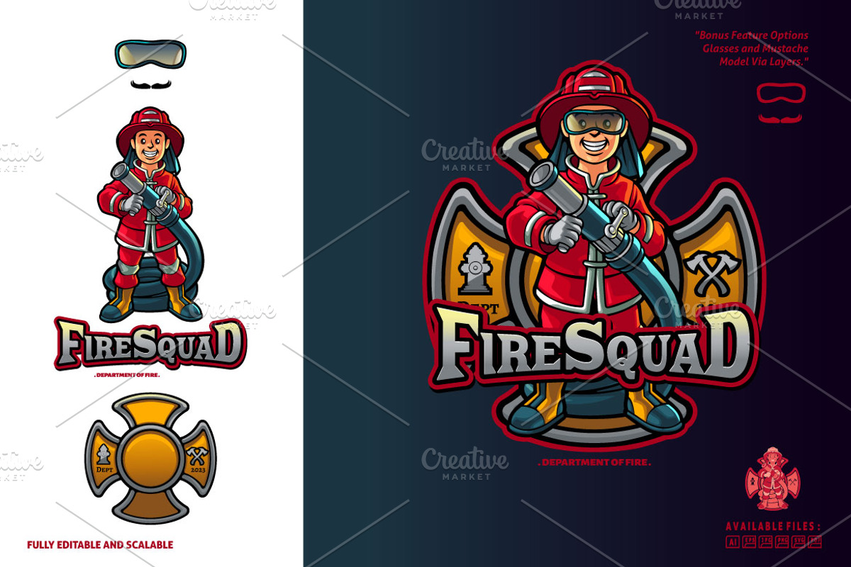 Cartoon Fireman, a Branding & Logo Template by Kongstones_std (Photo 1 of 5)
