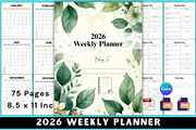 2026 Weekly Planner, a Stationery Template by Designmela01 (Thumbnail 1 of 7)