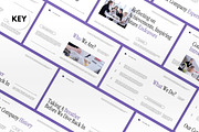 White Purple Company Profile Keynote, a Presentation Template by graphicook (Thumbnail 1 of 4)