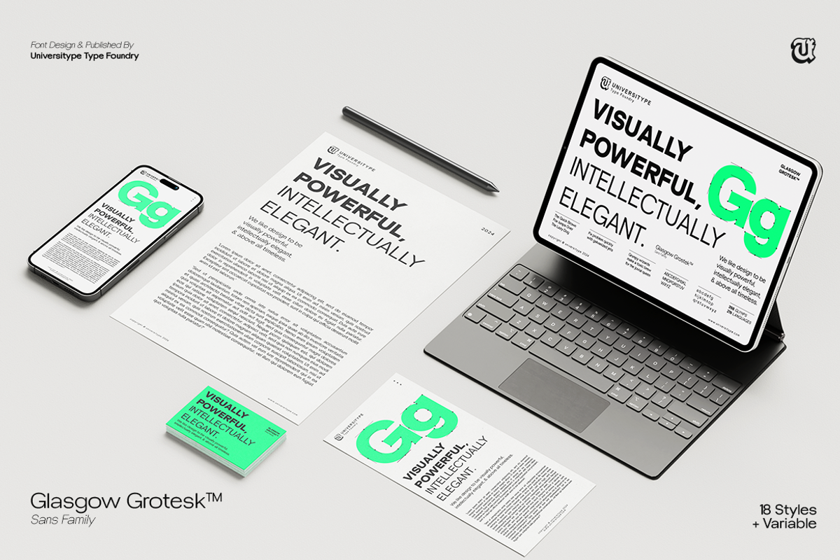 UT Glasgow Grotesk Family Font, a Sans Serif Font by Universitype (Photo 6 of 7)