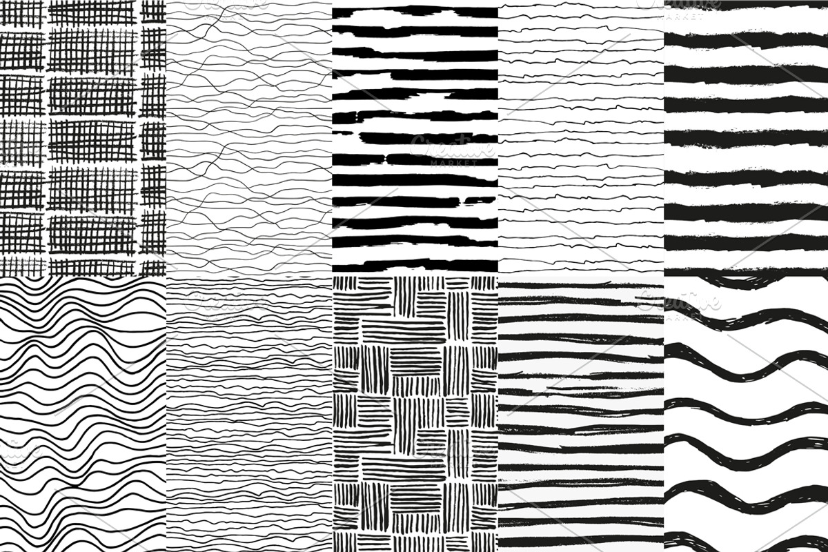 Stripes and waves seamless patterns, a Pattern Graphic by Magnia (Photo 7 of 7)