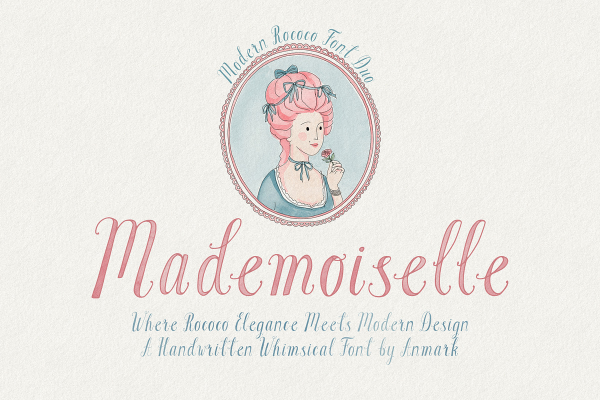 Mademoiselle Modern Rococo Font Duo, a Handwritten Font by AnMark (Photo 1 of 14)