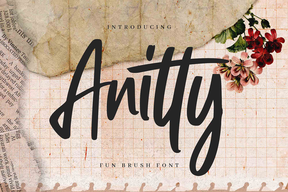 Anitty – Quick Brush Font, a Handwritten Font by Gassstype (Photo 1 of 8)