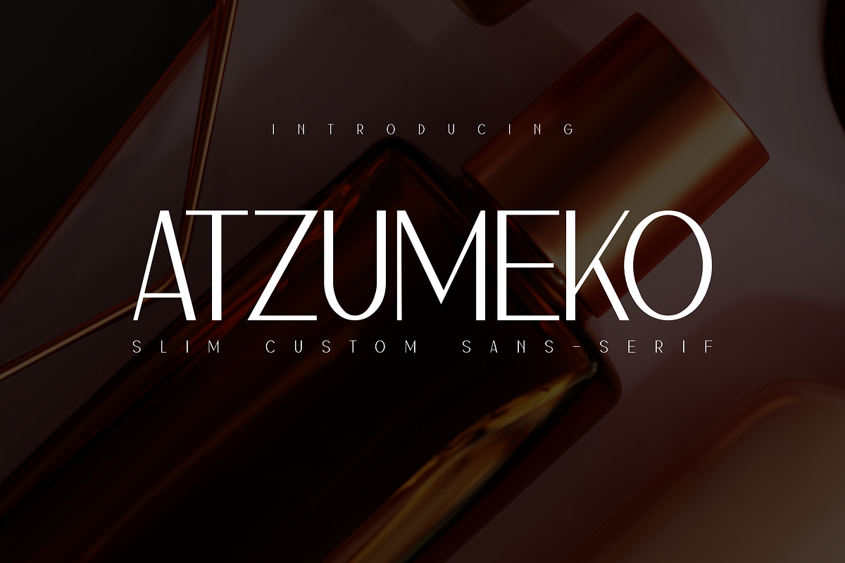 Atzumeko Slim Font, a Sans Serif Font by Monoletter Studio (Photo 1 of 4)
