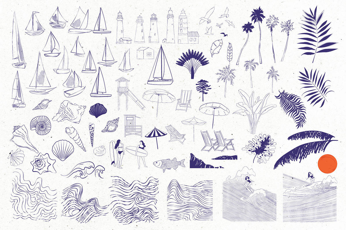 Coastal Wall Art. Posters Collection, a Decorative Illustration by Mio Buono (Photo 6 of 7)