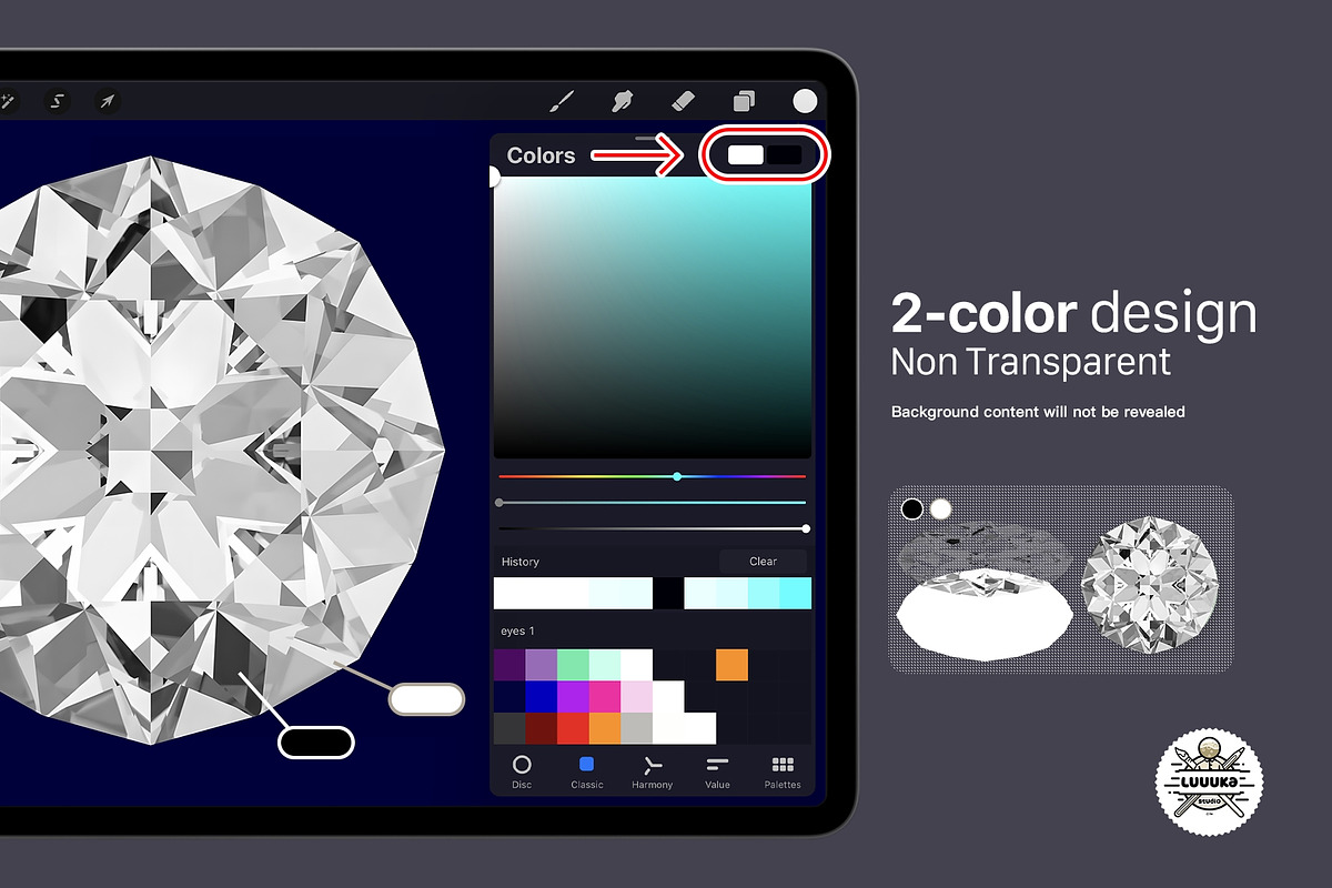 106 Procreate diamond brashes set, a Brush Add-On by Luuuka studio (Photo 4 of 10)