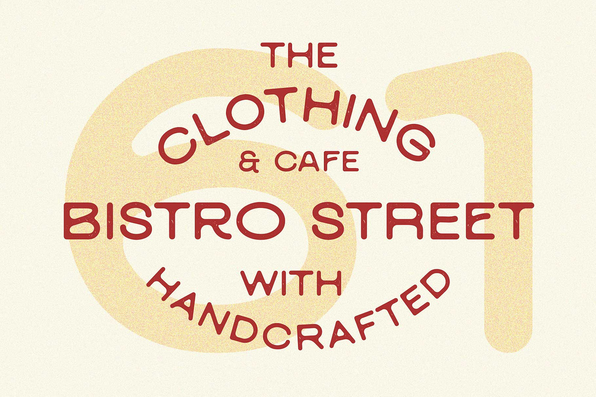 Rombera - Vintage Monoline, a Sans Serif Font by Arterfak Project (Photo 9 of 13)