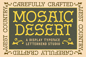 Mosaic Desert - Display Typeface, a Sans Serif Font by Letterhend Studio