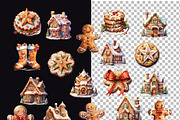 Christmas Gingerbread Clipart, a Food Illustration by Vasmila (Thumbnail 5 of 6)