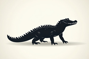 Silhouette of a young crocodile rept, an Animal Photo by Pixeness Studio